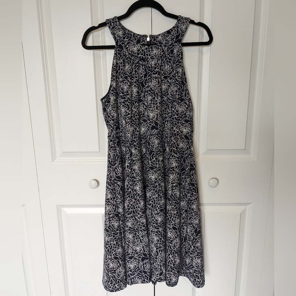 Navy Floral Dress